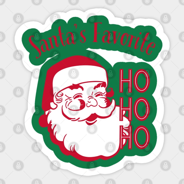 Santa's favorite ho ho ho Sticker by MzWhiskey Tit-tees